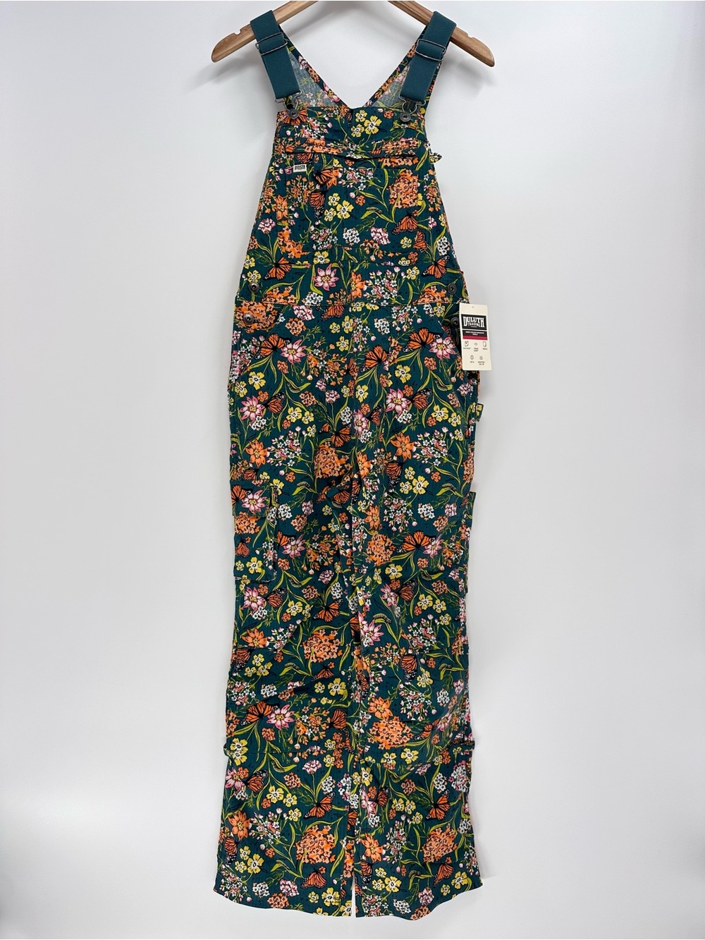 Women's Heirloom Gardening Bib Overalls Monarchs Milkweed XS